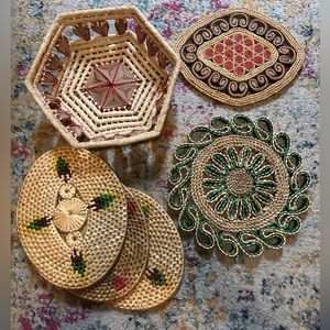 Vintage Wicker Trivets